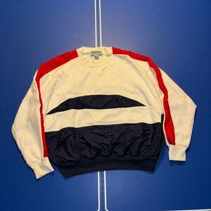 White and Red vintage 80s Crewneck Sweatshirt